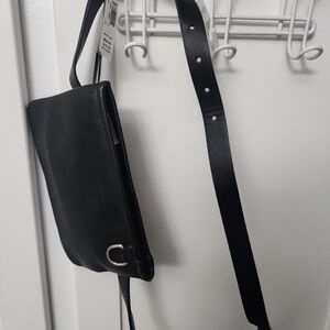 COPY - NWT BLACK LEATHER BELT POUCH L/XL ZIPPER CLOUSRE CALVIN KLEIN